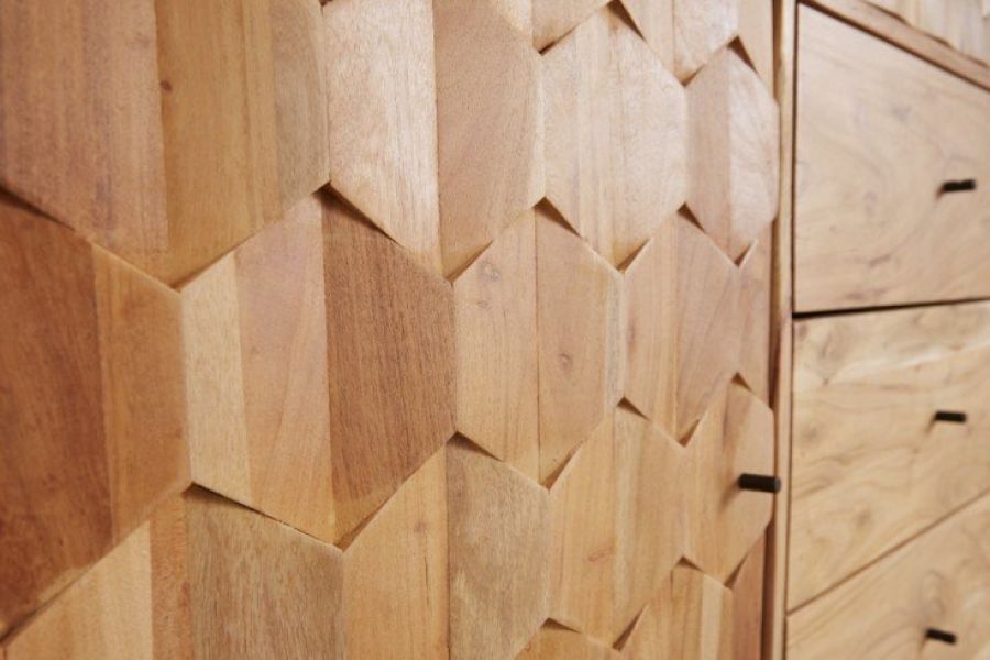 Komoda kredens Mystic Living 3D drewniana  - Invicta Interior