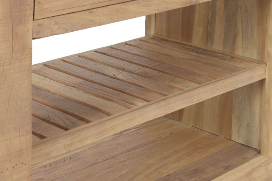 Komoda kuchenna wyspa Santorini wood drewniana biała