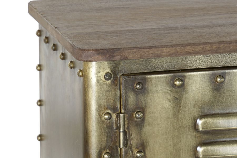 Komoda metalowa Locker Loft złota