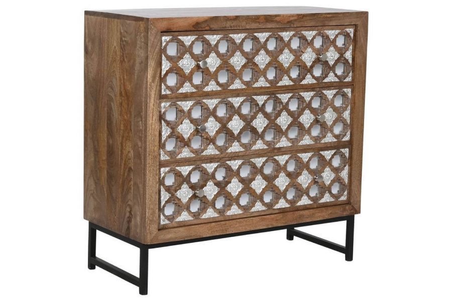 Komoda Mirror 3 szuflady drewno mango - Item International