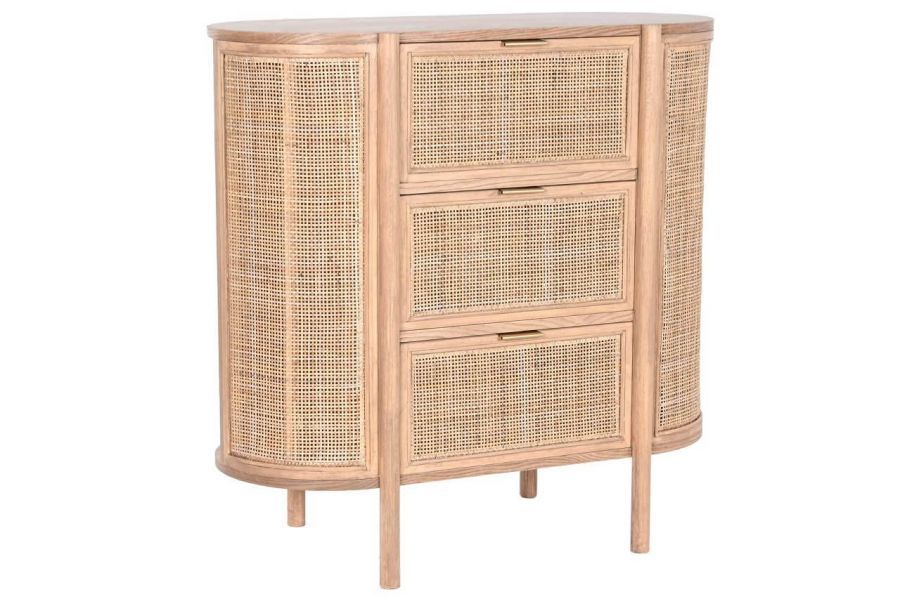 Komoda okrągła Passion z plecionką wiedeńską 80 cm - Item International