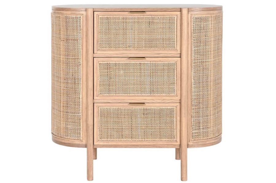 Komoda okrągła Passion z plecionką wiedeńską 80 cm - Item International