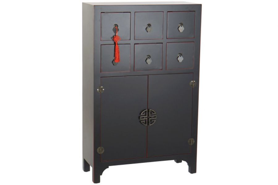 Komoda orientalna Spirit czarna 100 cm - Item International