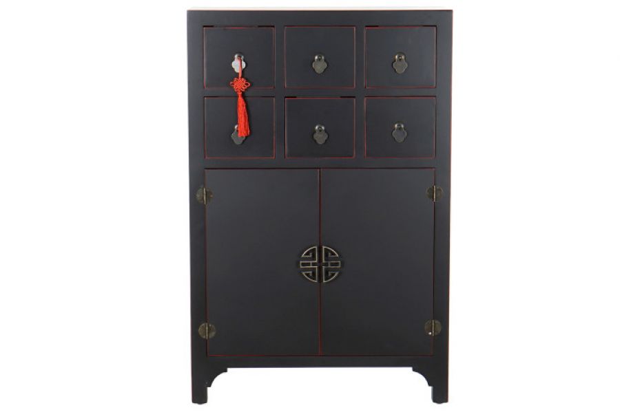 Komoda orientalna Spirit czarna 100 cm - Item International