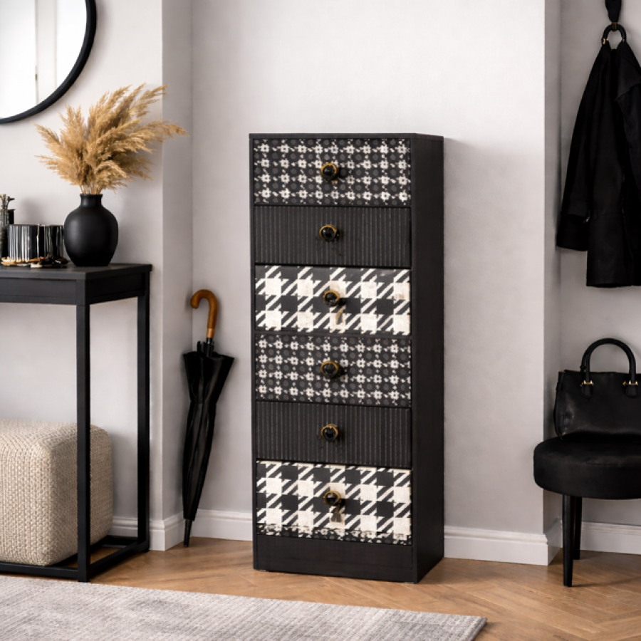 Komoda Patchwork Pepita 6drw - Kare Design