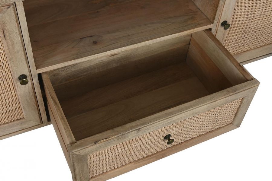 Komoda rattanowa drewno mango szafka RTV pod TV - Item International