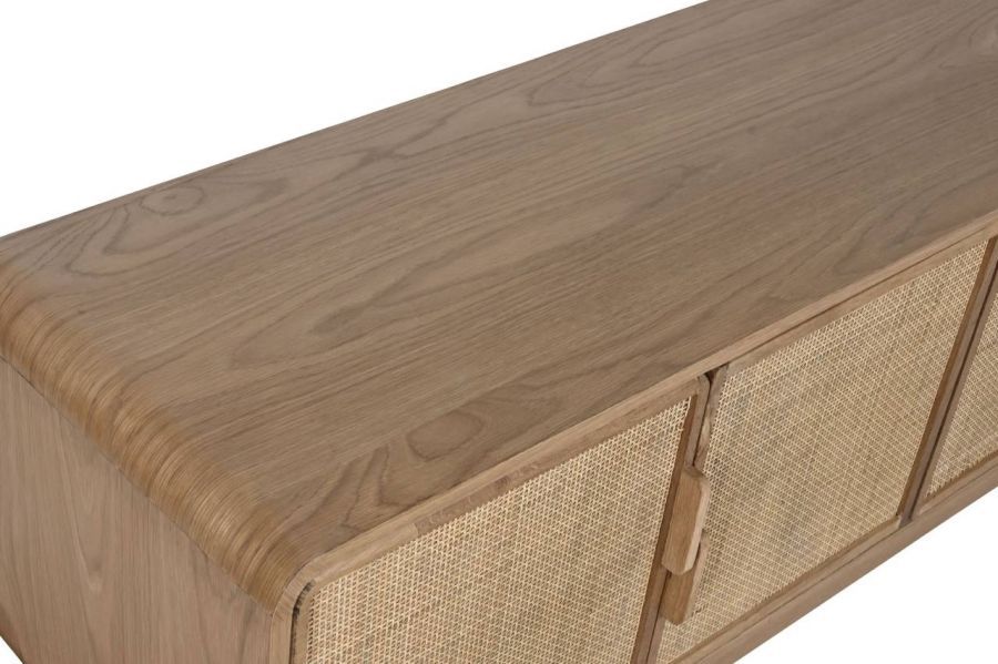 Komoda rattanowa Modern Lounge z drewna dębowego