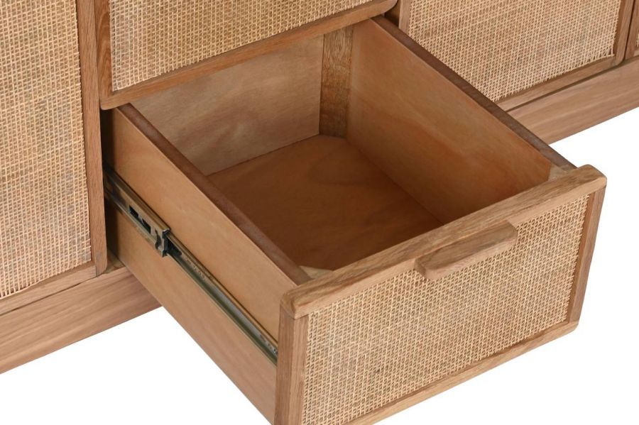 Komoda rattanowa Modern Lounge z drewna dębowego 180 cm - Item International
