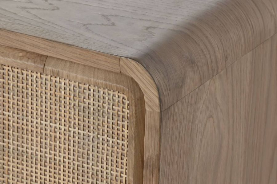 Komoda rattanowa Modern Lounge z drewna dębowego 180 cm - Item International