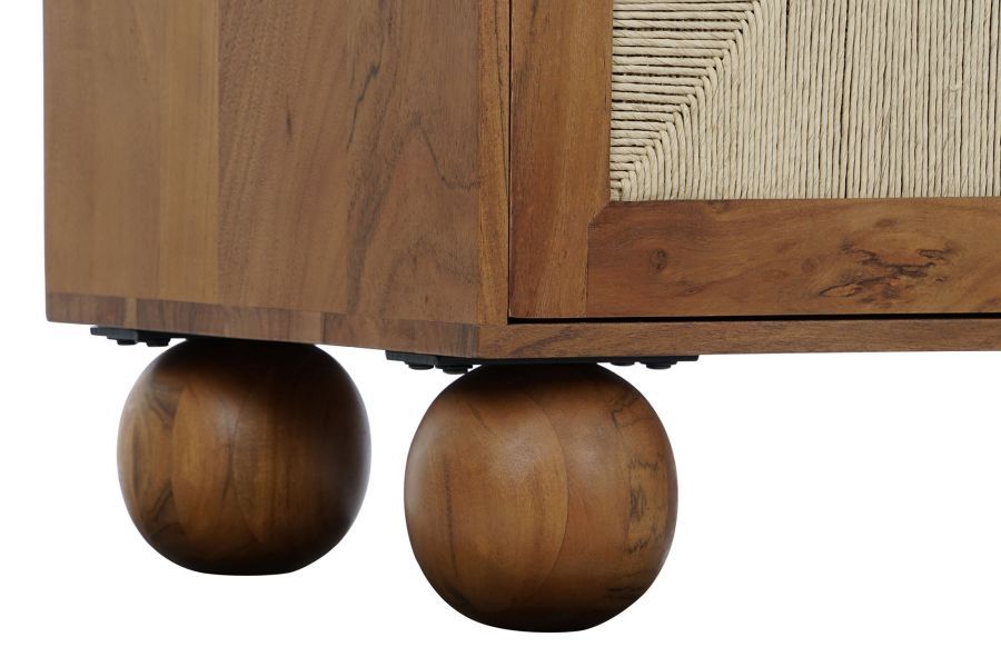 Komoda rattanowa regał Balls drewno akacjowe  - Item International