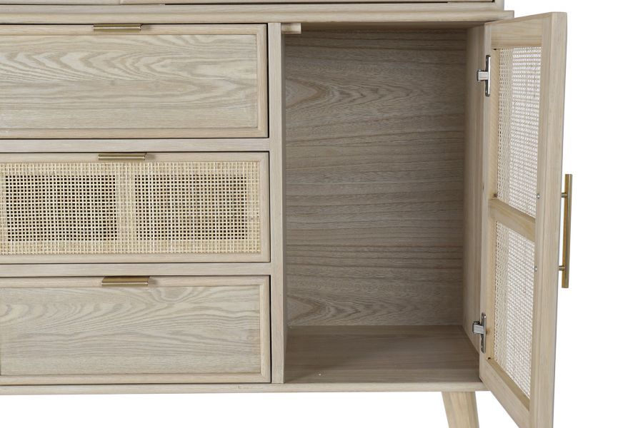 Komoda rattanowa Rotin z plecionką wiedeńską 196 cm - Item International
