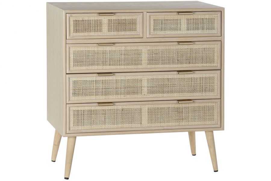 Komoda rattanowa Rotin z plecionką wiedeńską 80 cm - Item International
