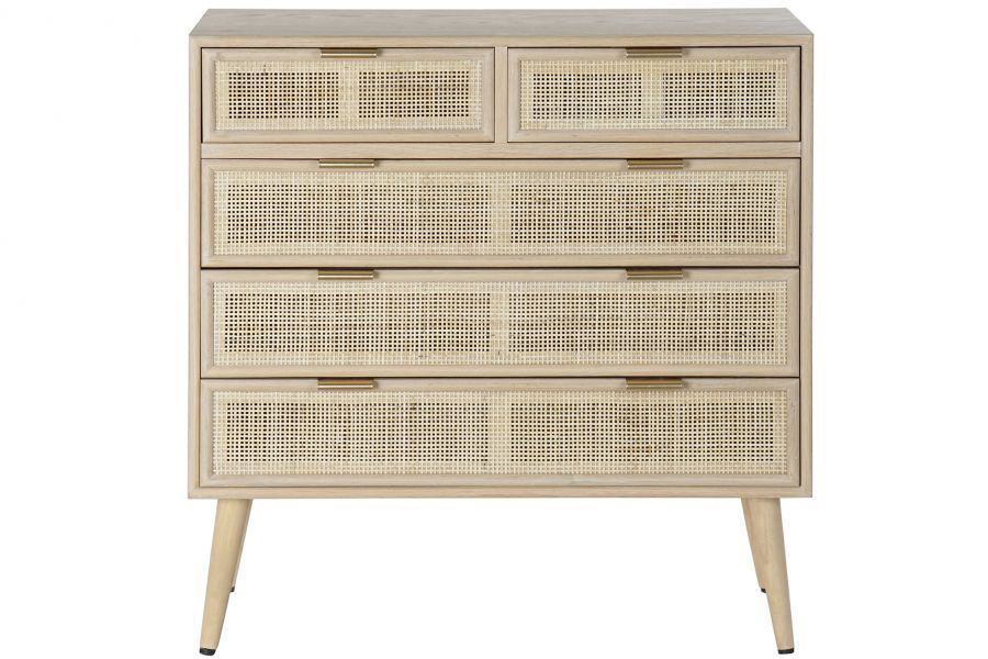 Komoda rattanowa Rotin z plecionką wiedeńską 80 cm - Item International
