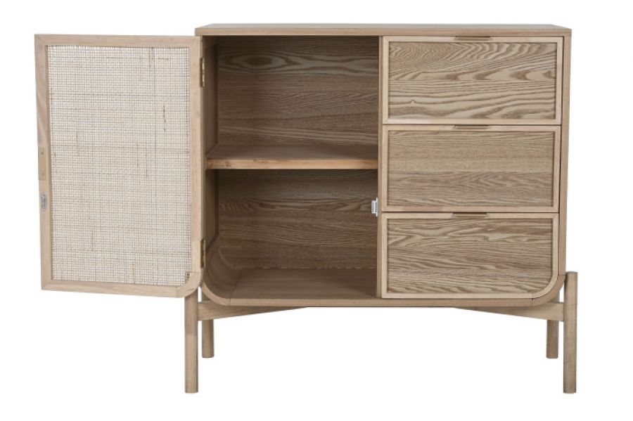 Komoda rattanowa round z 3 szufladami - Item International