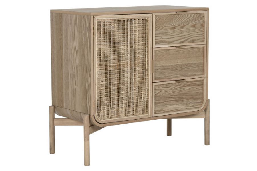 Komoda rattanowa round z 3 szufladami - Item International