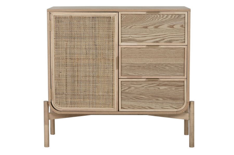 Komoda rattanowa round z 3 szufladami - Item International