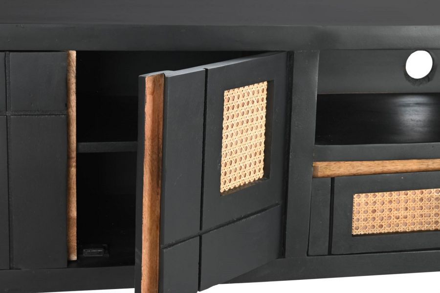 Komoda rattanowa RTV pod TV Modern drewno mango - Item International