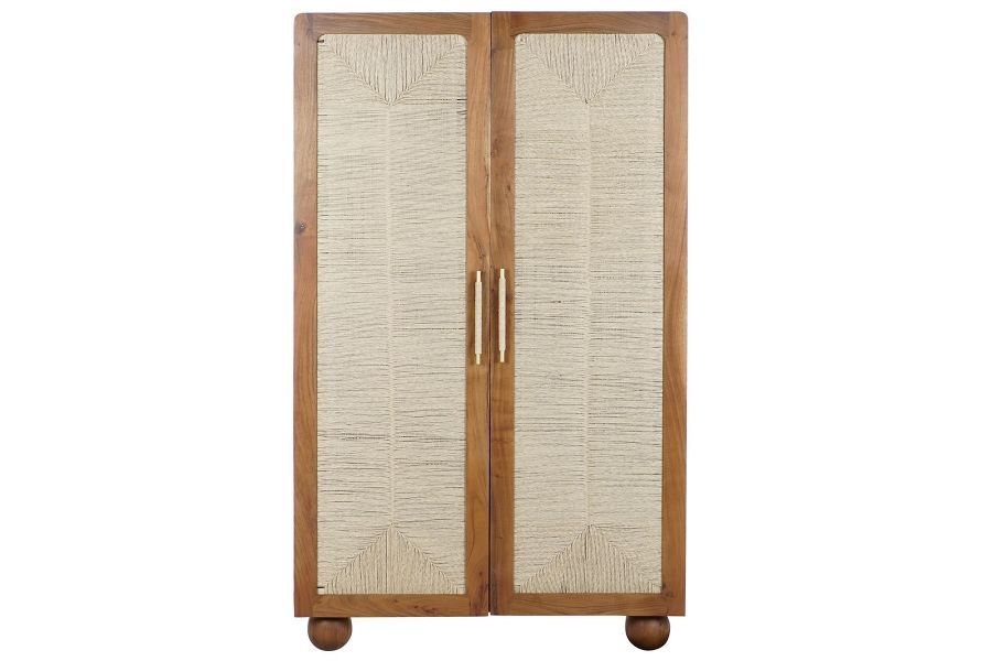 Komoda rattanowa szafa Balls drewno akacjowe - Item International