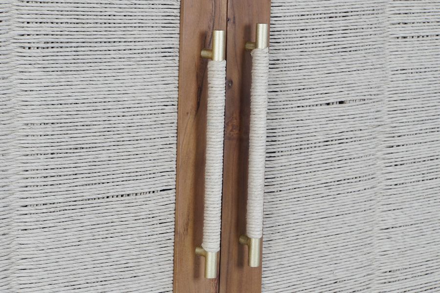 Komoda rattanowa szafa Balls drewno akacjowe - Item International