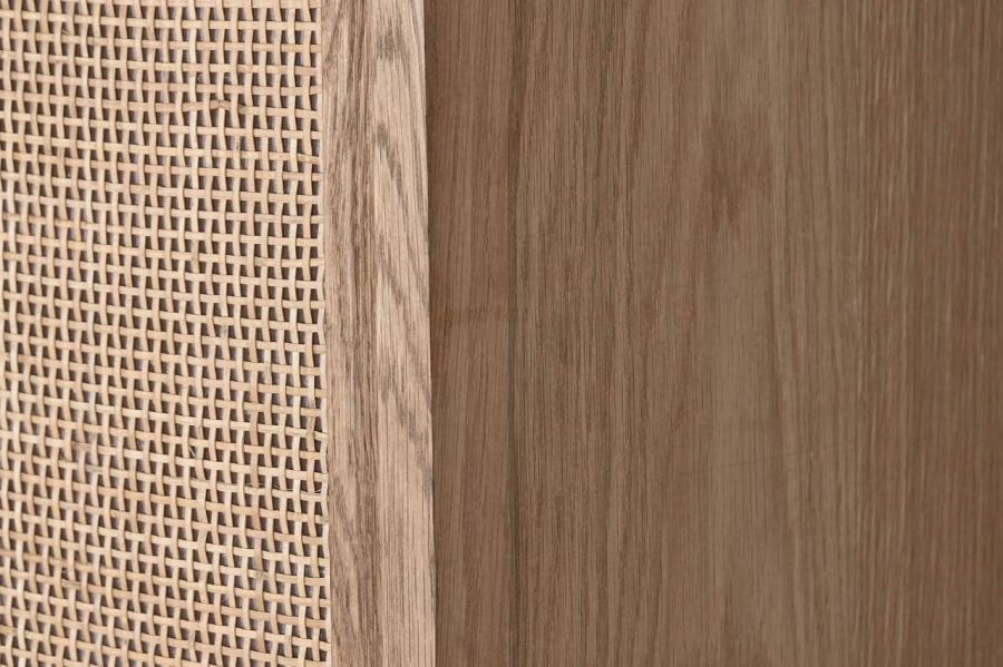 Komoda rattanowa szafa Modern Lounge z drewna dębowego - Item International