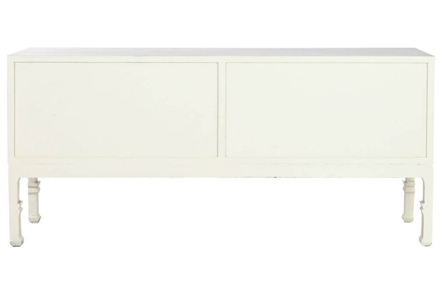Komoda rattanowa Vintage biała 180 cm - Item International
