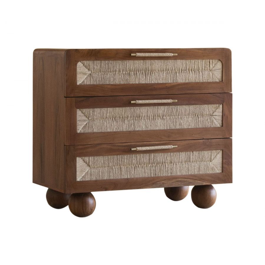 Komoda rattanowa z szufladami Balls drewno akacjowe - Item International