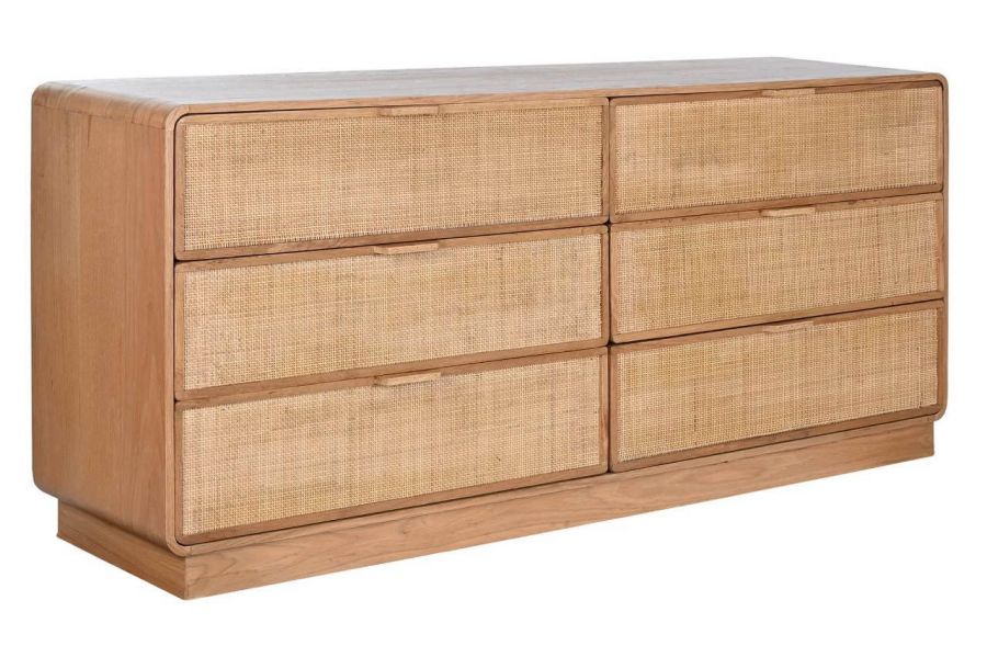 Komoda rattanowa z szufladami Modern Lounge z drewna dębowego - Item International