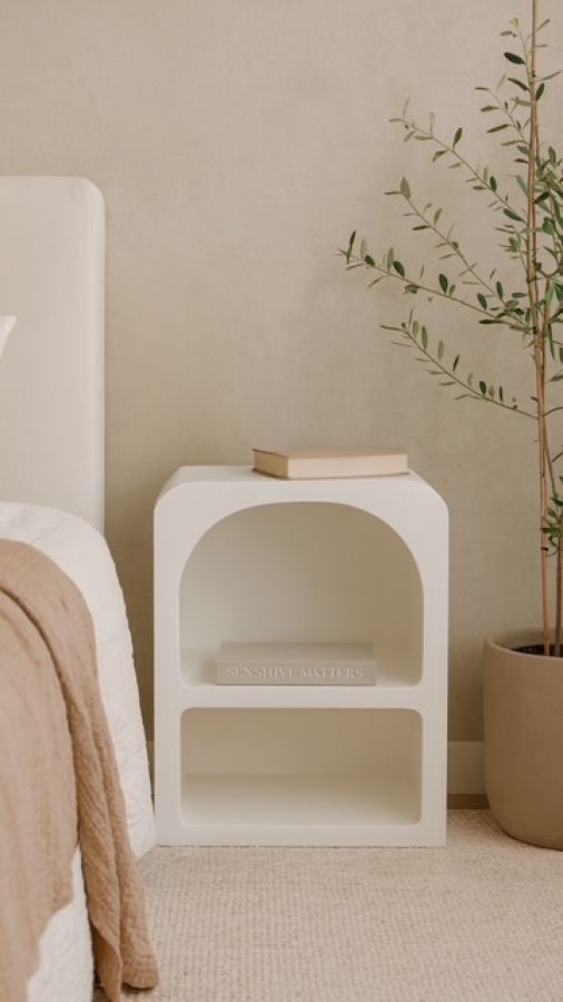 Komoda Regał szafka nocna Santorini biała - Atmosphera