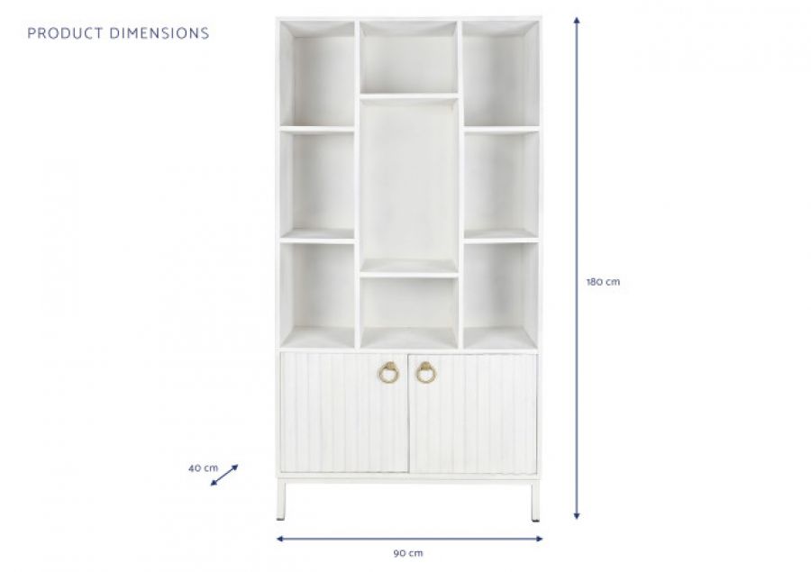 Komoda regał White Riviera z drewna mango - Item International