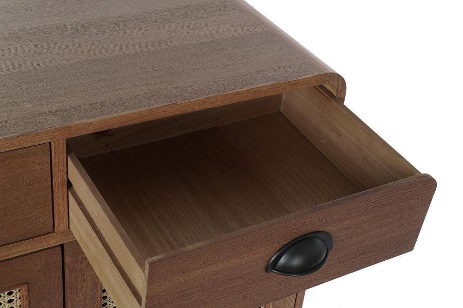 Komoda Retro brązowa z plecionką wiedeńską - Item International