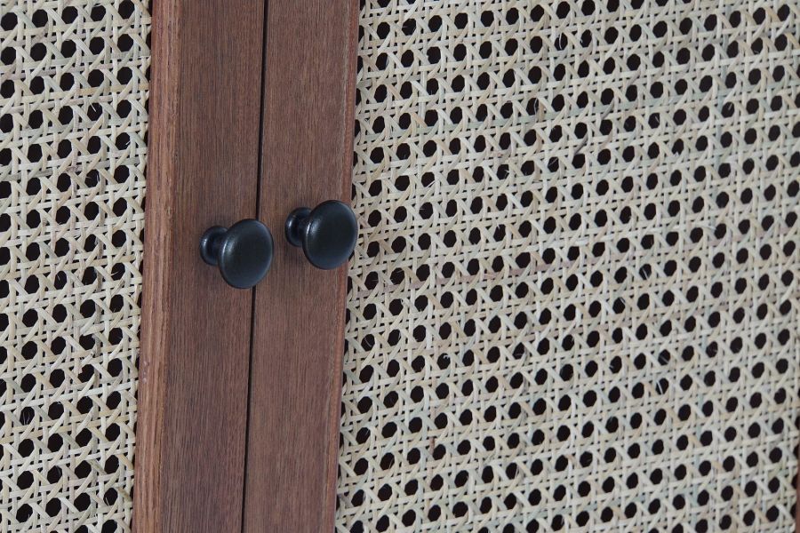 Komoda Retro brązowa z plecionką wiedeńską - Item International