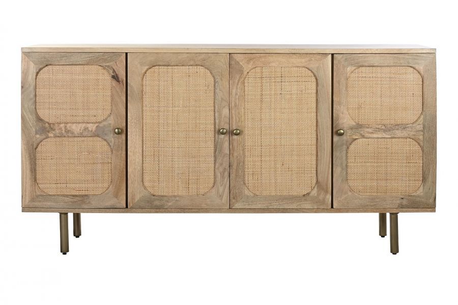 Komoda Retro rattanowa drewno mango Squares - Item International