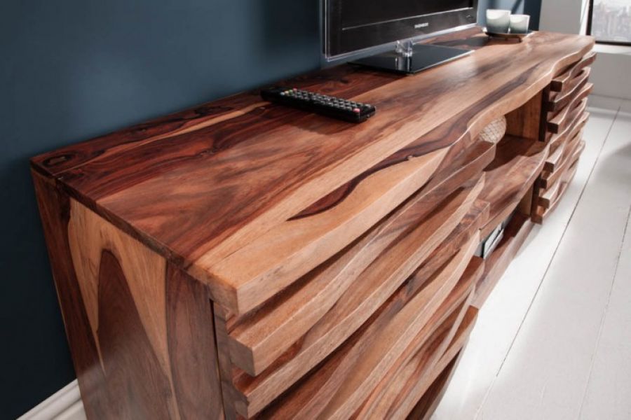 Komoda RTV pod TV Relief sheesham  - Invicta Interior