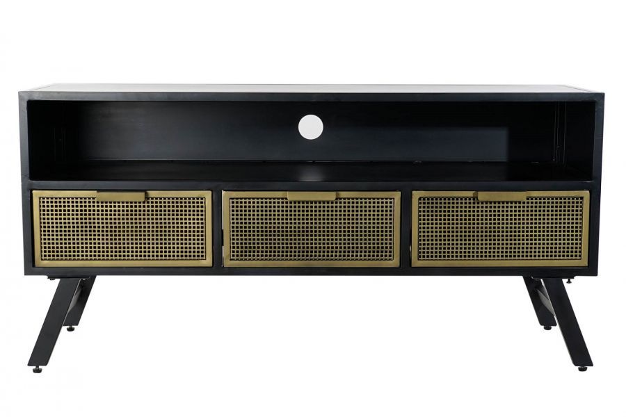 Komoda RTV pod TV retro vintage złota  - Item International