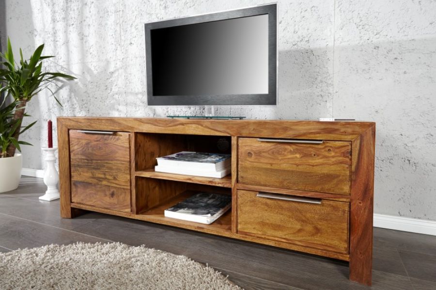 Komoda RTV TV Lagos 135cm drewniana - Invicta Interior