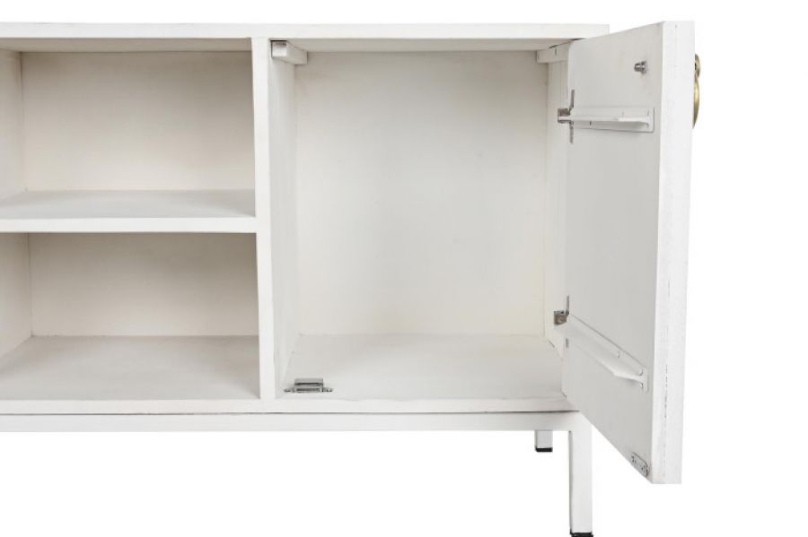 Komoda RTV White Riviera z drewna mango - Item International