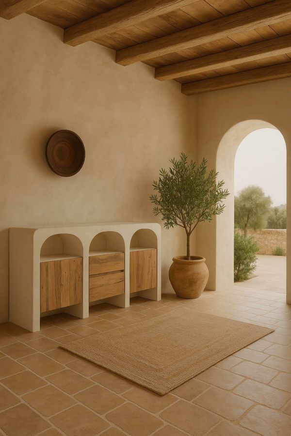 Komoda Santorini wood drewniana biała 160 cm - Item International