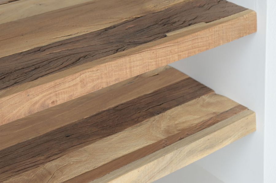 Komoda Santorini wood drewniana witryna biała 