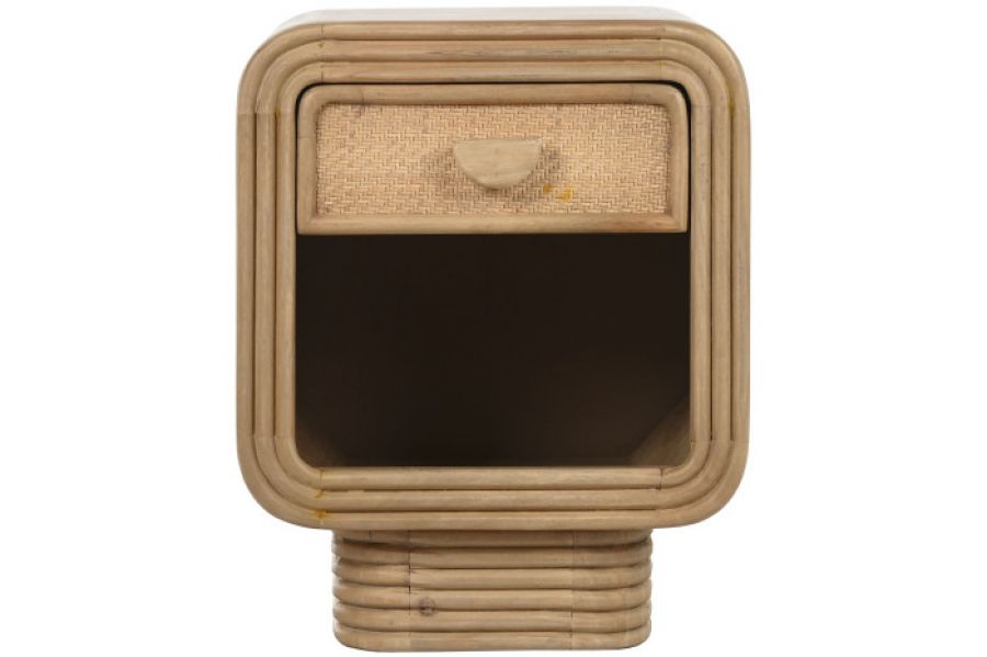 Komoda Space szafka nocna rattan drewniana - Item International