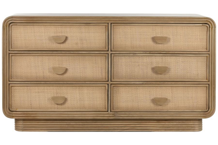 Komoda Space z szufladami rattan drewniana - Item International