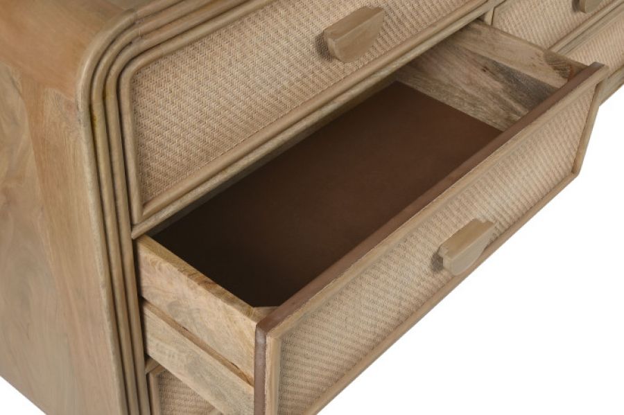 Komoda Space z szufladami rattan drewniana - Item International