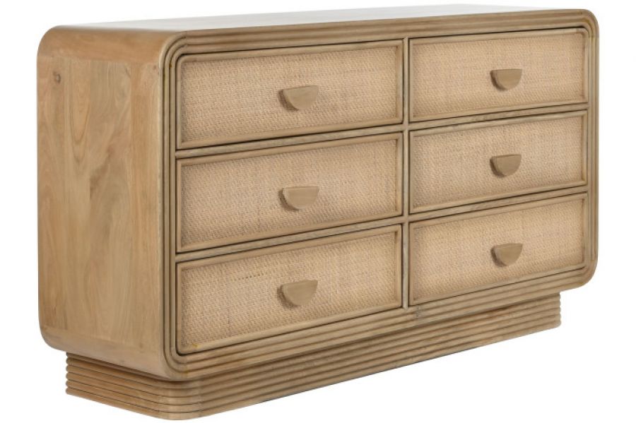 Komoda Space z szufladami rattan drewniana - Item International