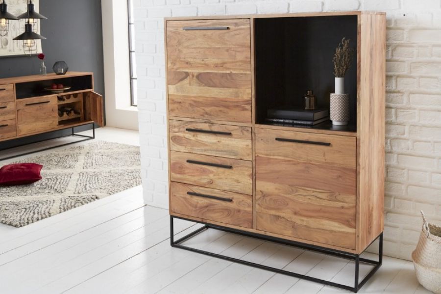 Komoda Straight 120cm drewniana - Invicta Interior