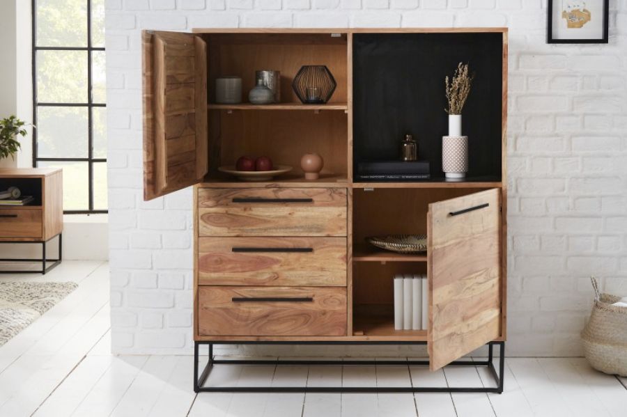 Komoda Straight 120cm drewniana - Invicta Interior