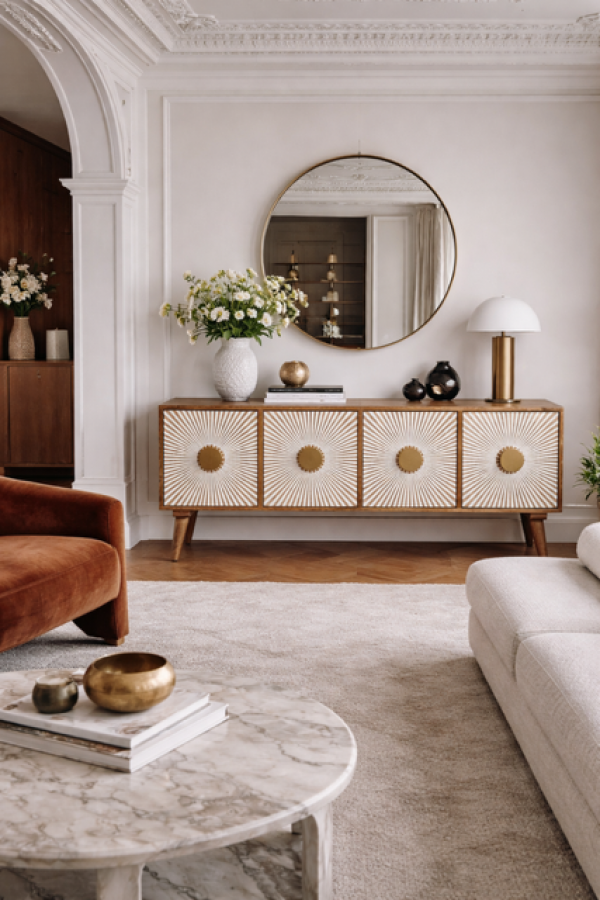 Komoda Sunset drewniana mango szafka RTV pod TV - Item International