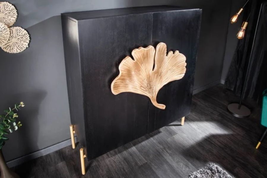Komoda szafa Ginkgo Liść 100cm mango - Invicta Interior