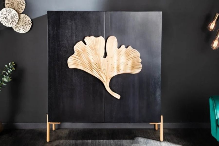 Komoda szafa Ginkgo Liść 100cm mango - Invicta Interior