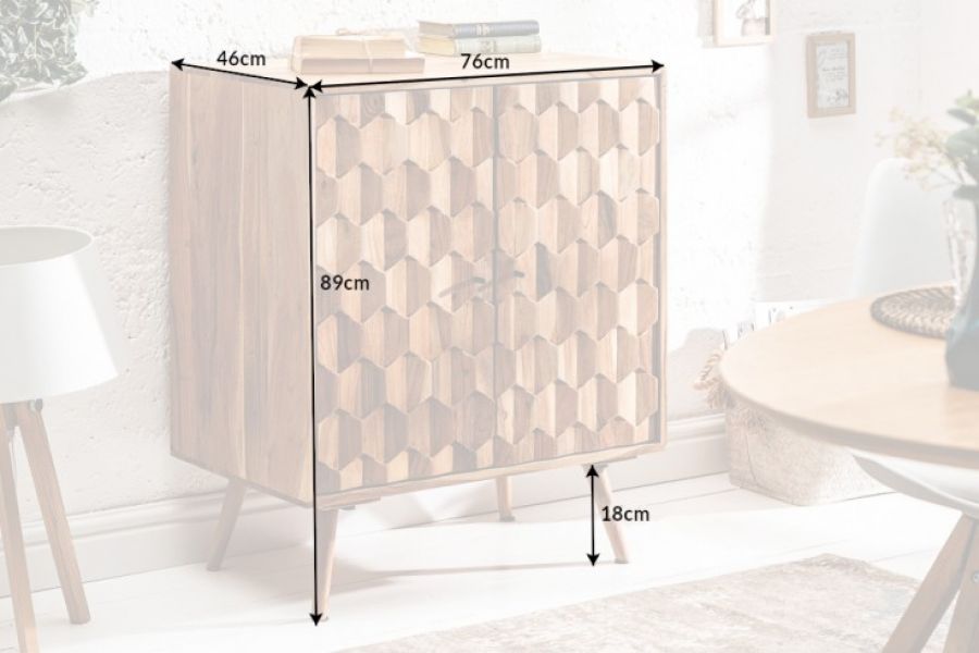 Komoda Szafka barowa Mystic Living 3D - Invicta Interior
