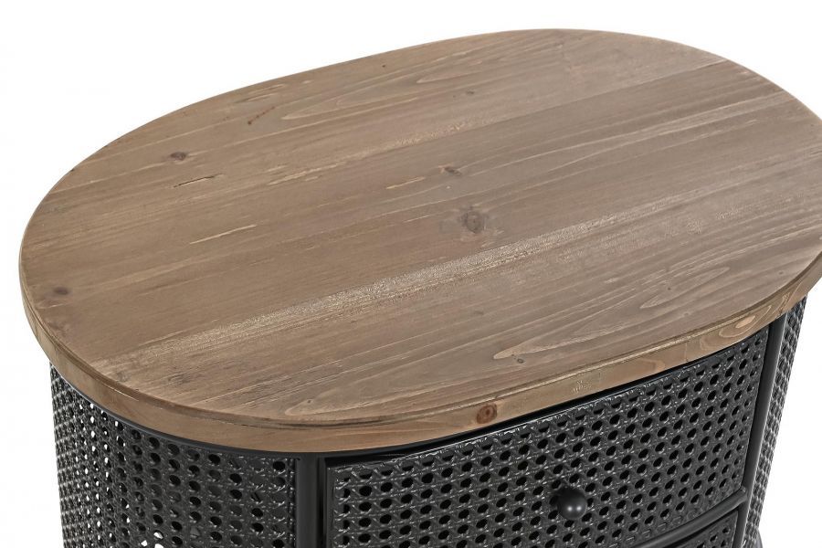 Komoda szafka nocna Fashion Bottle czarna z plecionką wiedeńską - Item International
