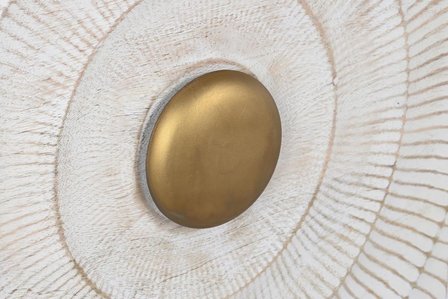 Komoda szafka nocna Golden Sunset drewniana mango biała - Item International